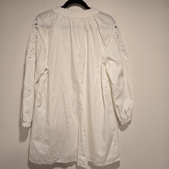 Johnny Was Dress Women Large White Jade Ekaterina Embroidery Pockets Tassel FLAW - Picture 9 of 13